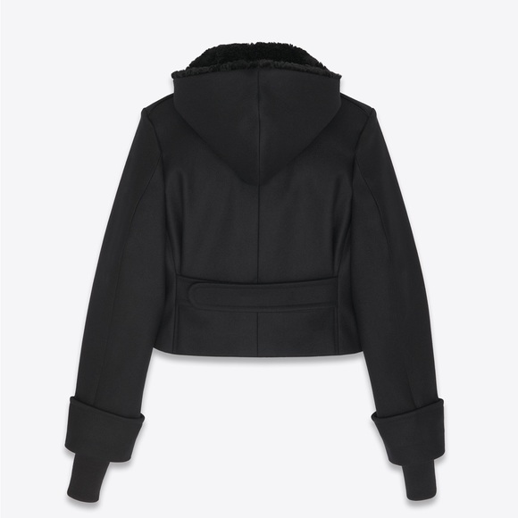 YSL Saint Laurent NWT Wool and Shearling Coat - Picture 3 of 13